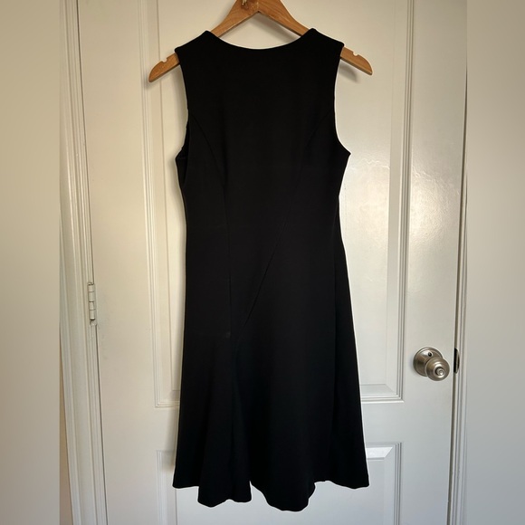 CAbi‎ Women’s Black Ponte Performance Fit and Flare Sleeveless Dress Small #3649 - Picture 4 of 10